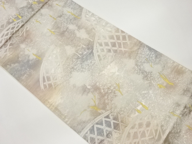 JAPANESE KIMONO / VINTAGE FUKURO OBI / WOVEN TREES